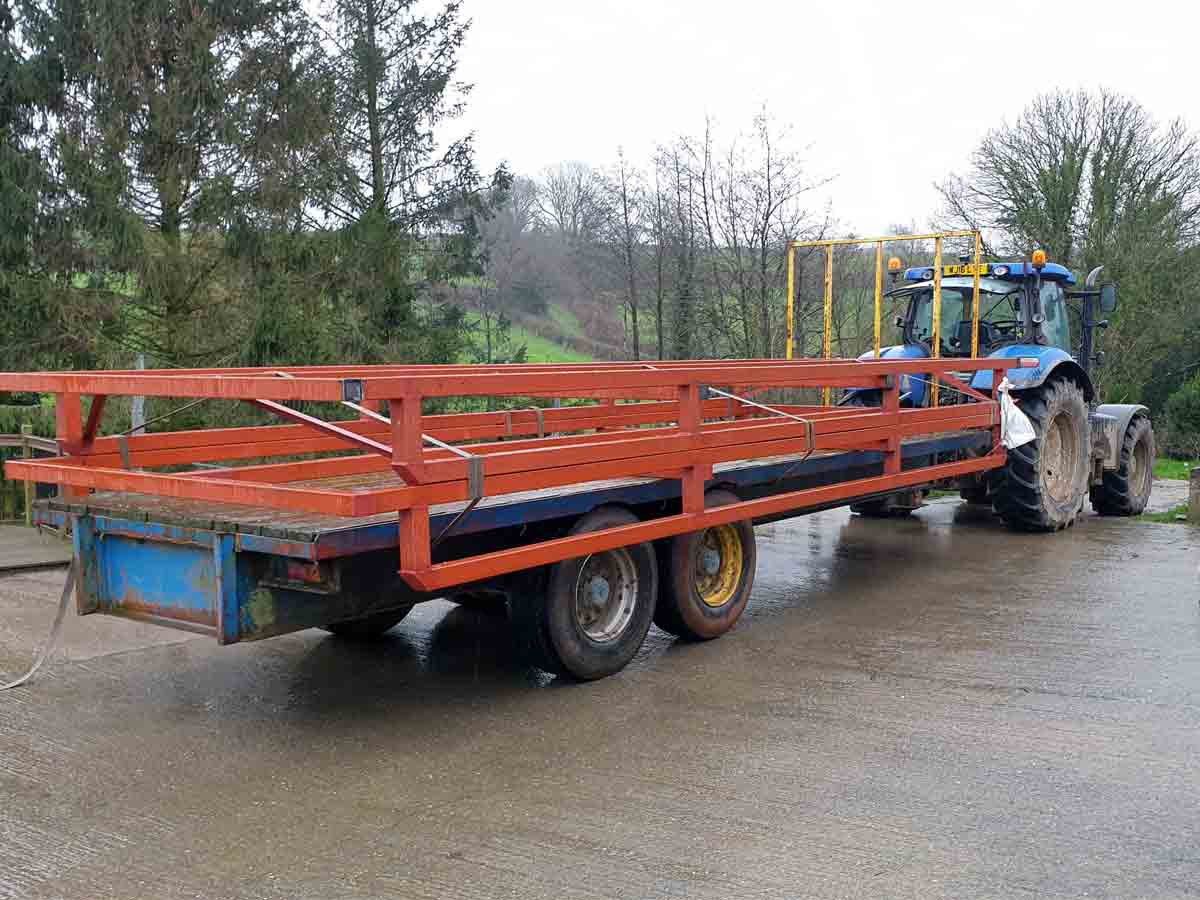 Cabin Frame Being Delivered